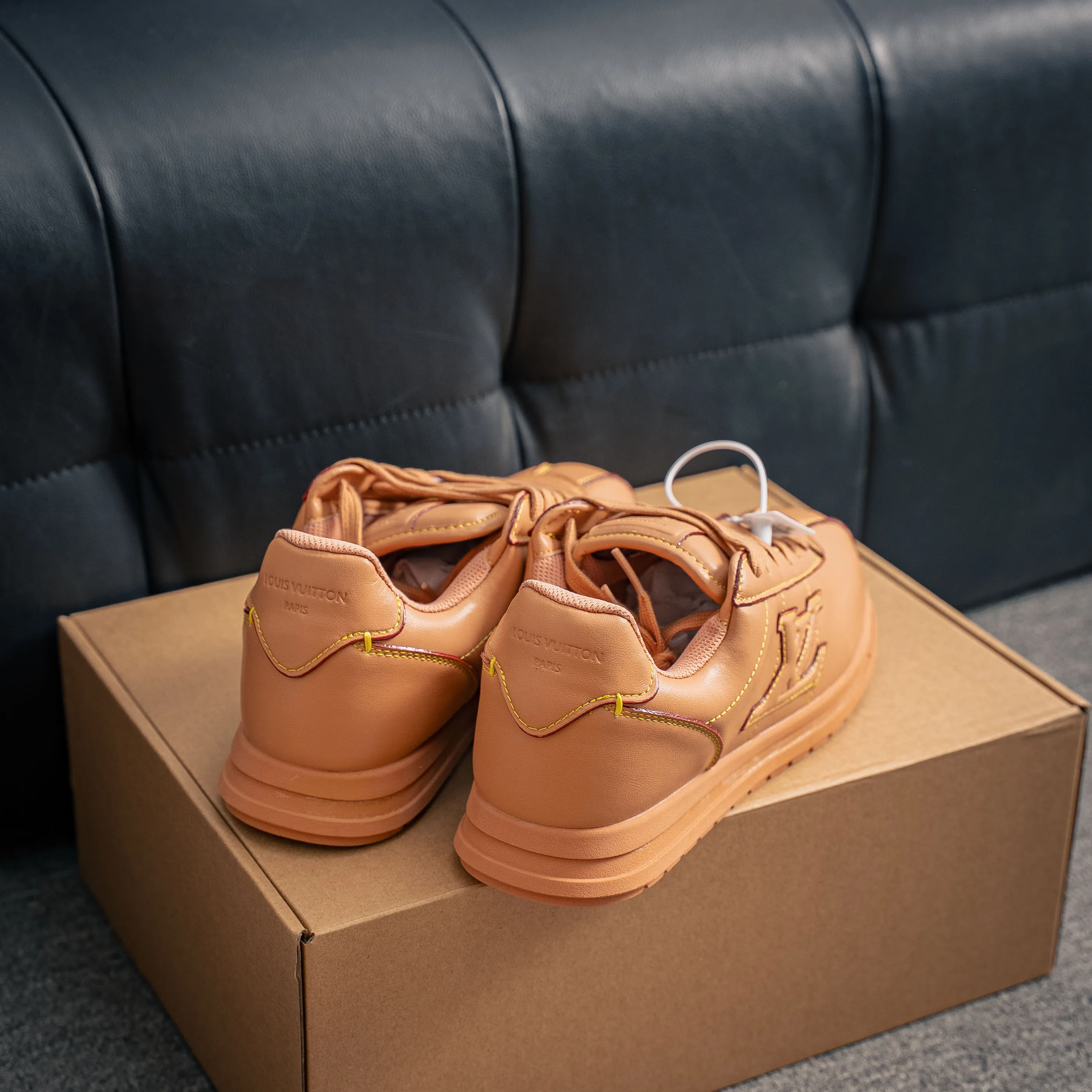 # LOUIS VUITTON x Nigo lv Buttersoft Cowhide Leather FW 25 Lace-Up Low-Top Shoes Same Style